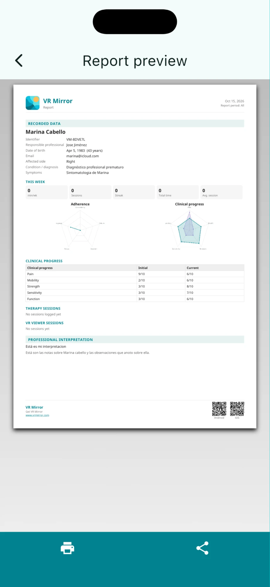 VR Mirror — informe PDF